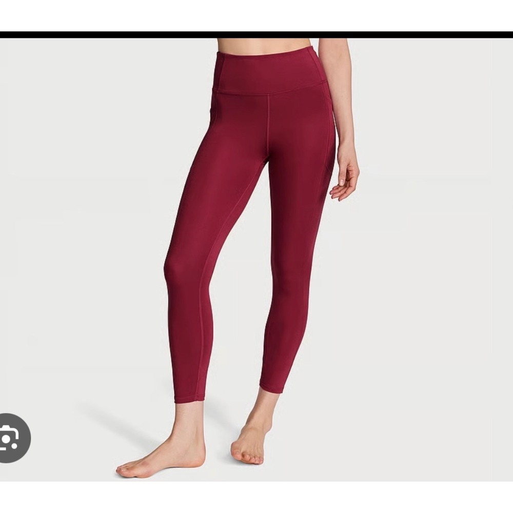 Victoria's Secret Women's Wine High Waisted Pocket Active Leggings Medium